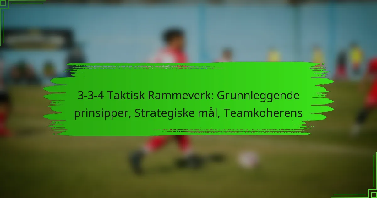 3-3-4 Taktisk Rammeverk: Grunnleggende prinsipper, Strategiske mål, Teamkoherens