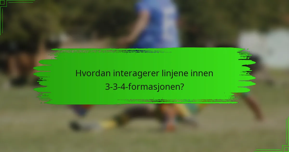 Hvordan interagerer linjene innen 3-3-4-formasjonen?