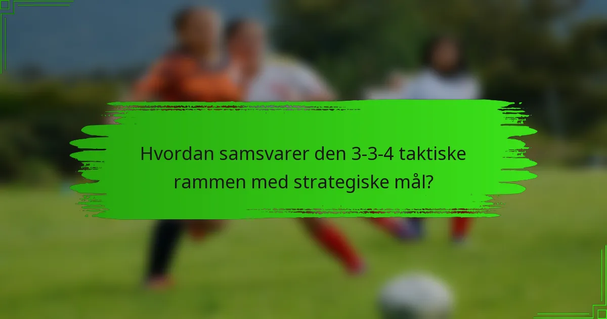 Hvordan samsvarer den 3-3-4 taktiske rammen med strategiske mål?